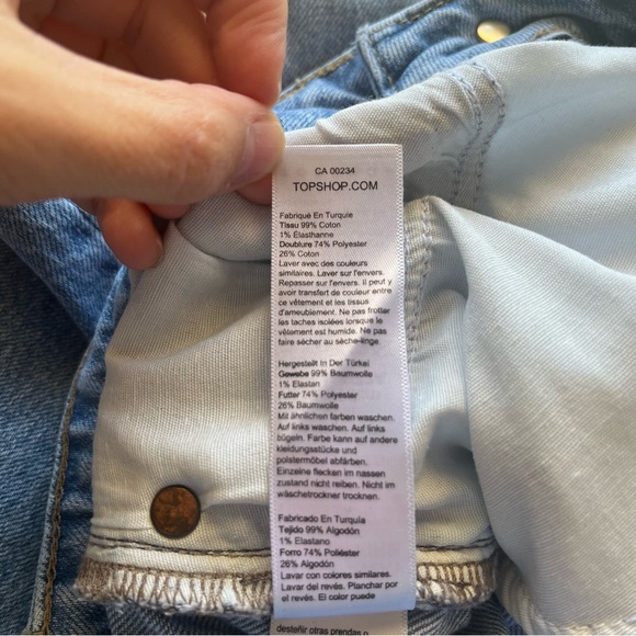 Topshop Raw Hem Crop High Rise Jeans Size 28 - Picture 11 of 11